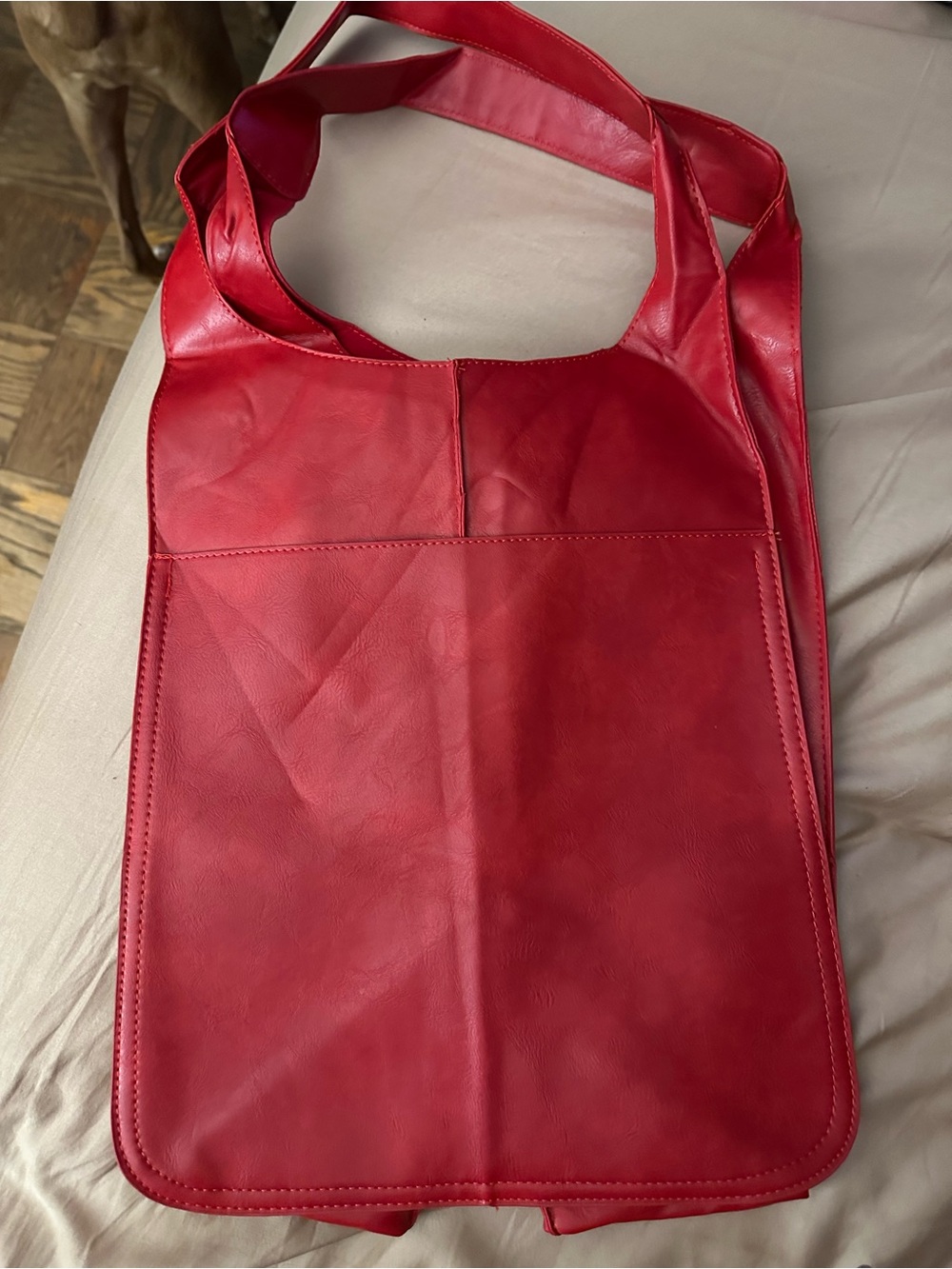 Classic Red Tote Shoulder Bag for Women